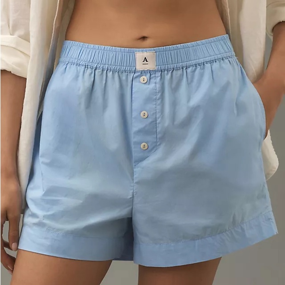 NEW WITH TAG ANTHROPOLOGIE WREN BOXER SHORTS - Light Blue Women's Shorts